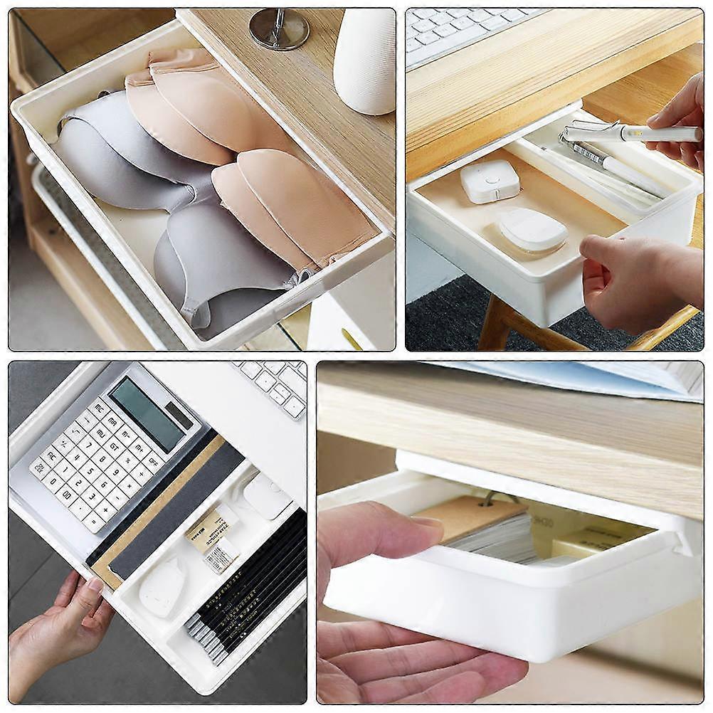 Hidden Drawer with Cover Desk Bottom Storage Box for Storage Use Organizer