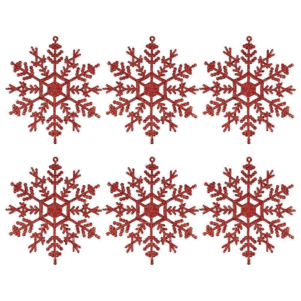 Xmas Tree Hanging Decor for Xmas Snowflake Pendants Set of 6Pcs