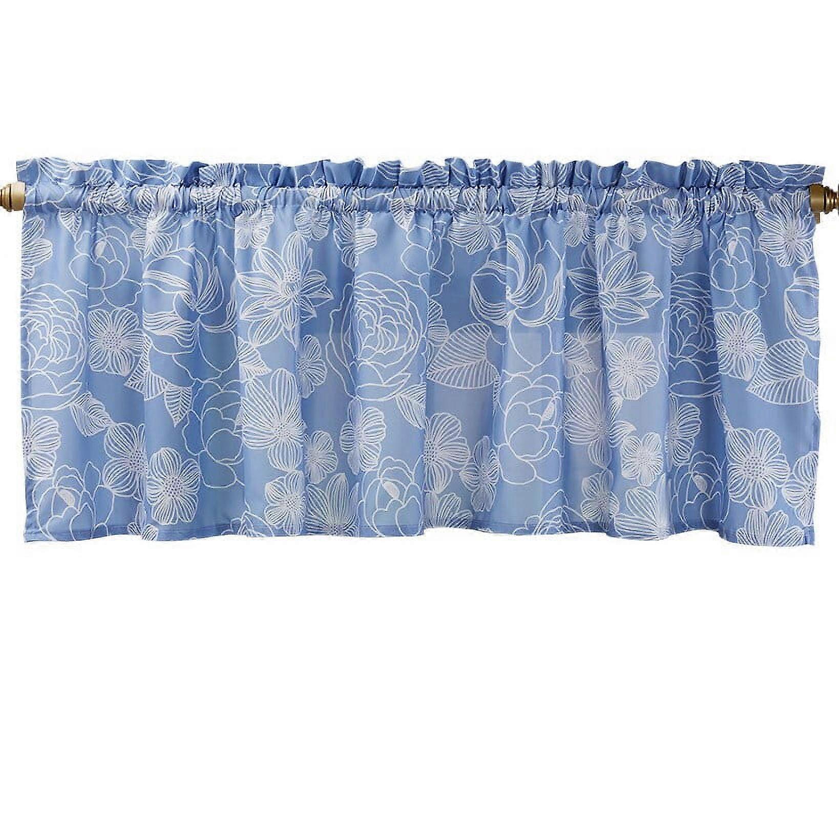 Blue Floral Bath Collection - Valance