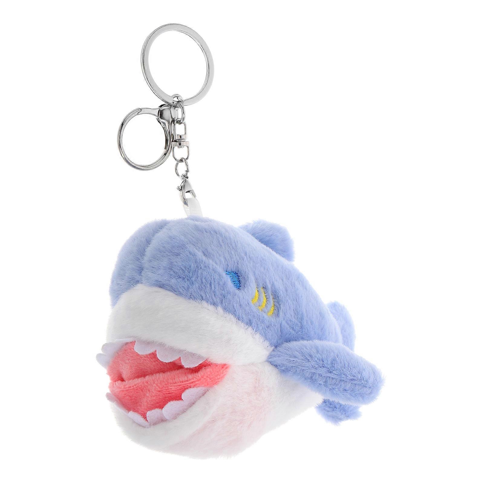 Shark Keychain Plush Toy for Decor 3Pcs Soft Ocean Life Animal Charm Dolls