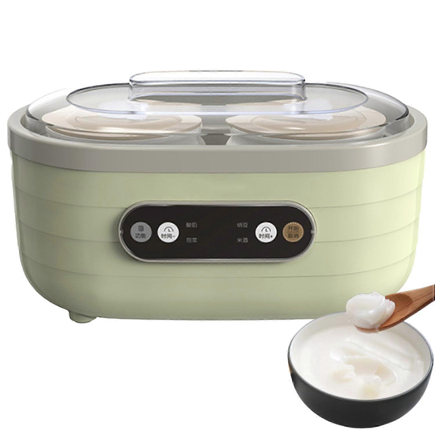 Yoghurt Maker 8Cup Capacity Automatic Yogurt And Rice Wine Machine 1.75L LCD Smart Touch Screen 2 Large 6 Small Cups