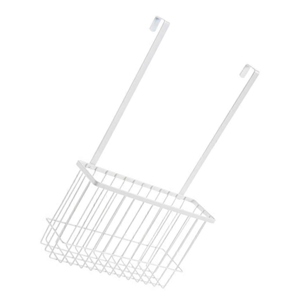 White Over Door Organizer Hanging Basket for Kitchen Storage