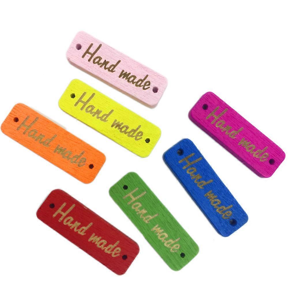 Wood Hanging Tags Square Wood Slices for Decor 150Pcs Mixed Handmade DIY Crafts