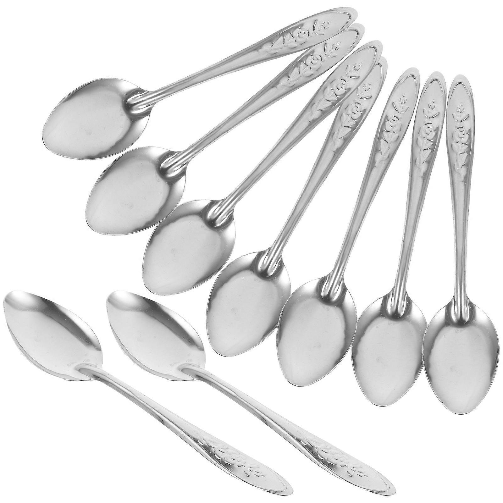Stainless Steel Soup Stirring Spoon Ergonomic Design For Office Workers And Students 100 Pcs Rust Resistant