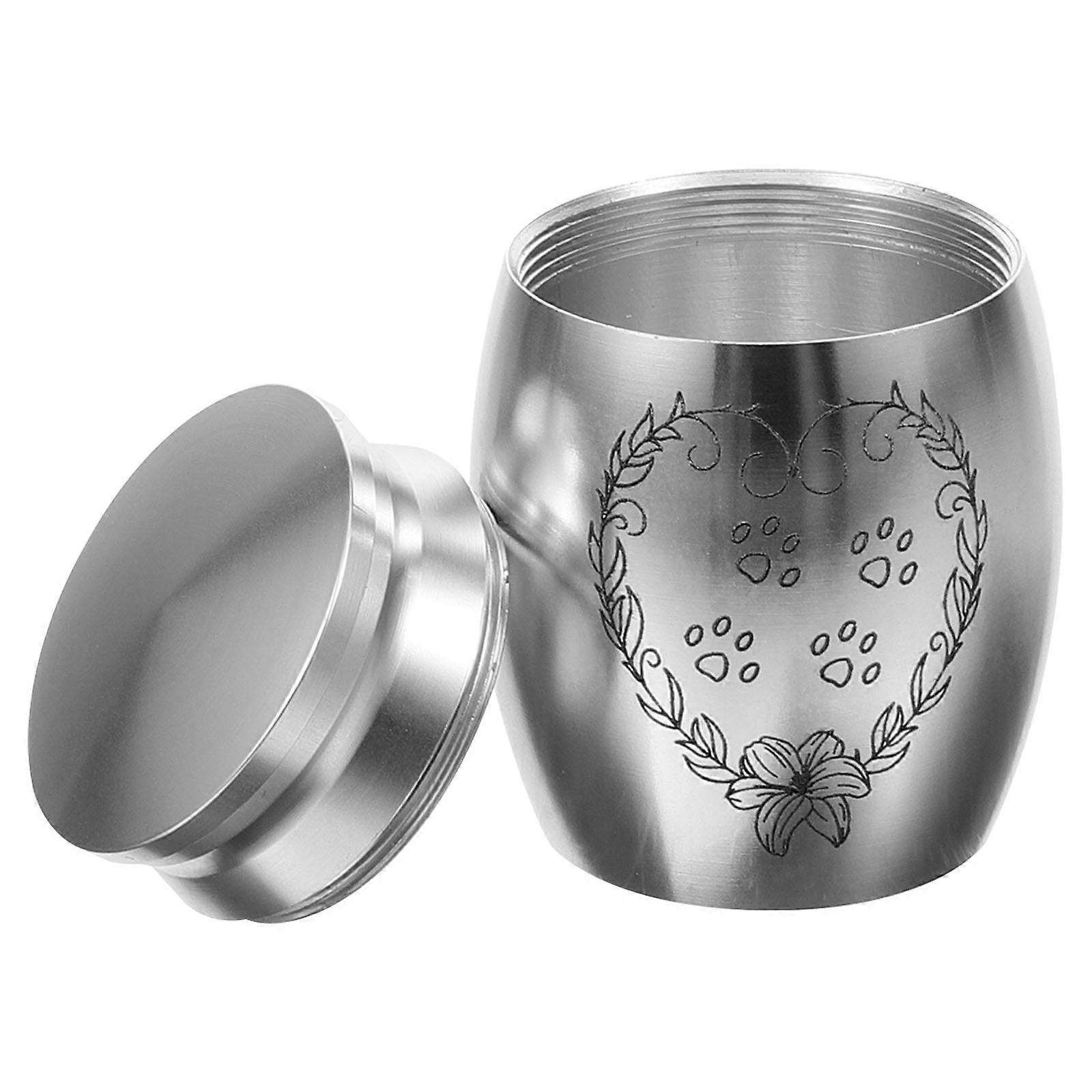Stylish Alloy Pet Cremation Urns Pet Funeral Keepsake Box Designed For Long-Term Preservation 1Set