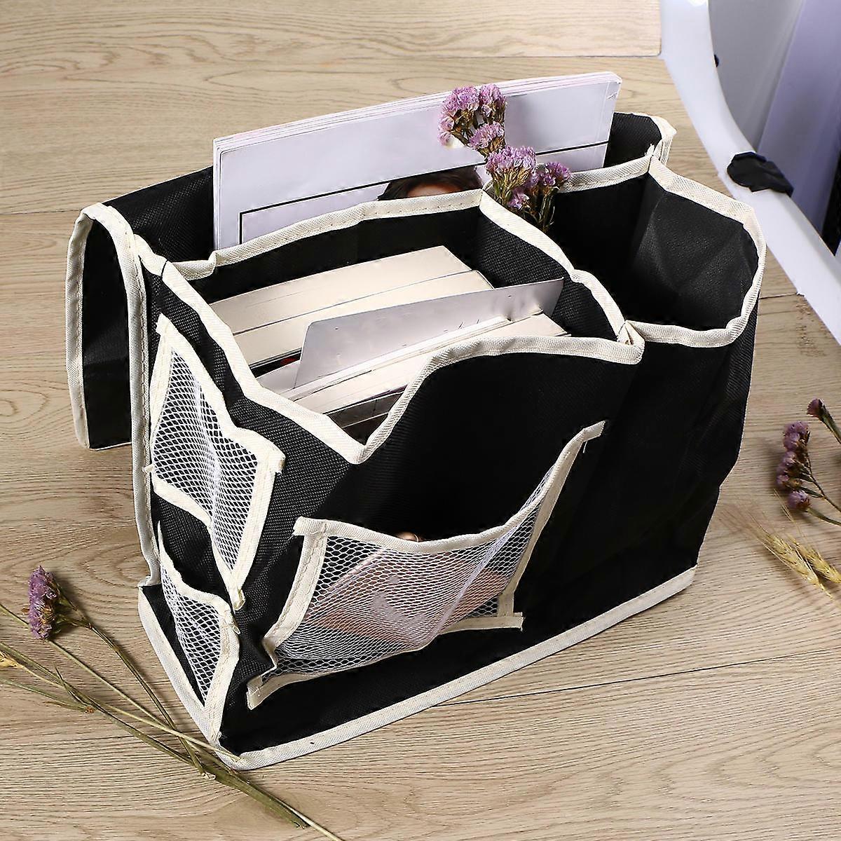 Bedside Storage Organizer Remote Controller Holder for Stuff Holding Black