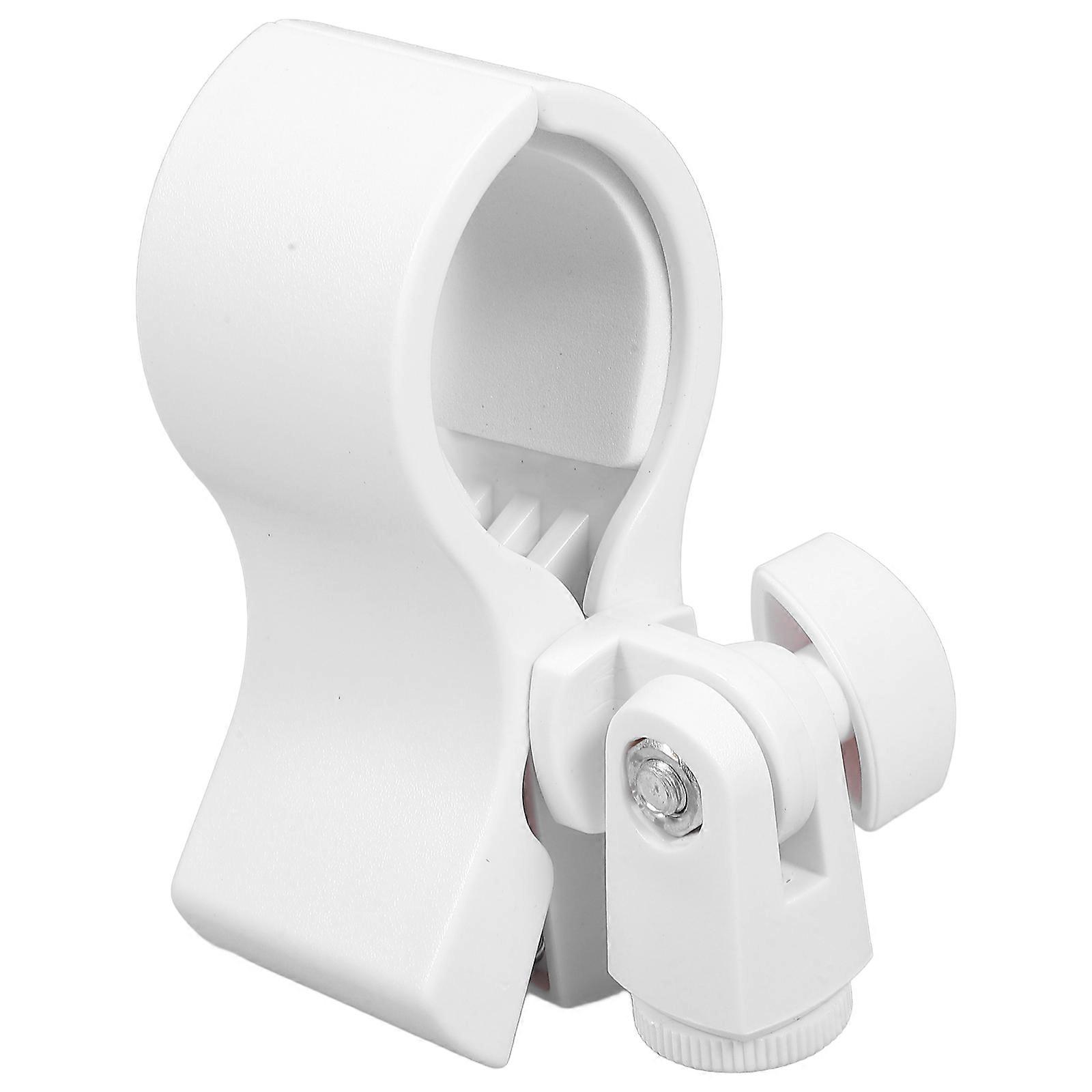 Plastic Mic Clip Adjustable Microphone Holder for Stand 2Pcs White