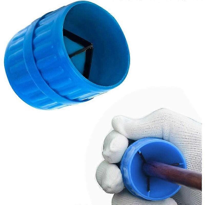 Universal Pipe Reamer Deburrer for Inner and Outer Pipes Multi-Layer Deburrer for Tubes with Steel Blades, BCT-208 Blue,
