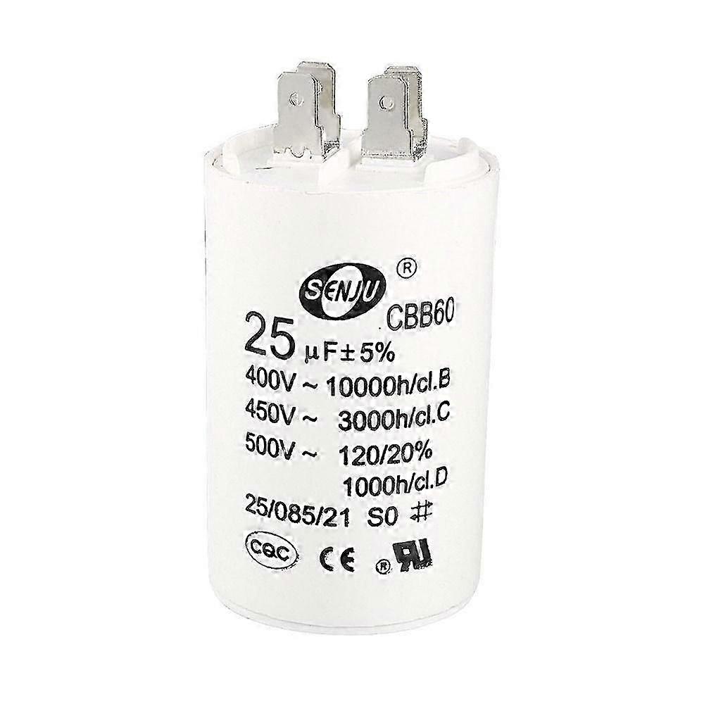 25uF 450V AC CBB60 Run Capacitor Double Insert Durable Air Compressor Water Pump Motor