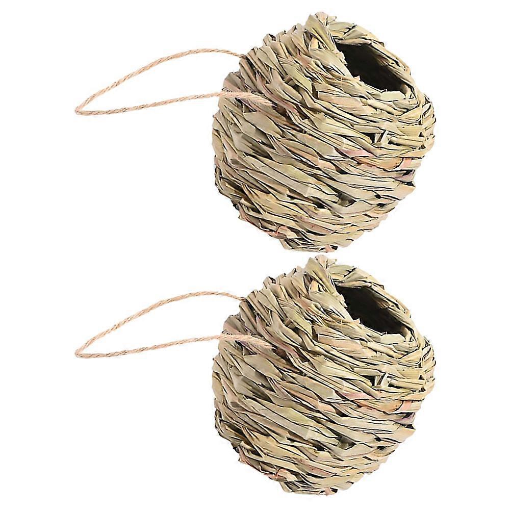 2Pcs Handmade Hummingbird Nesting Box Ideal For Indoor Outdoor Use Natural Material With A Cozy Environment