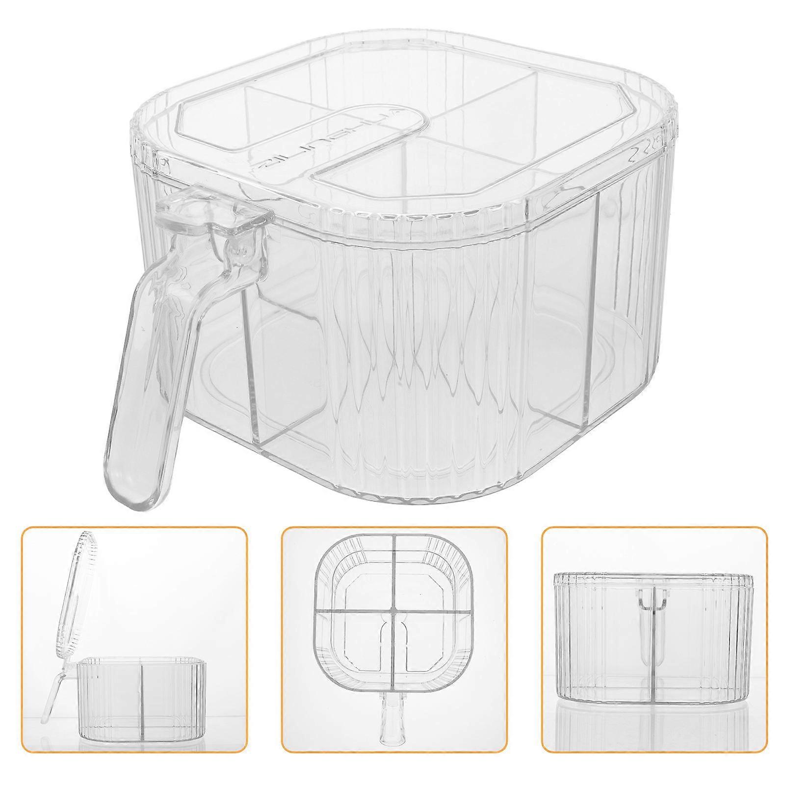 Light Luxury Multi-Grids Holder for Outdoor Cooking and Buffet Seasoning Organization 2 Sets