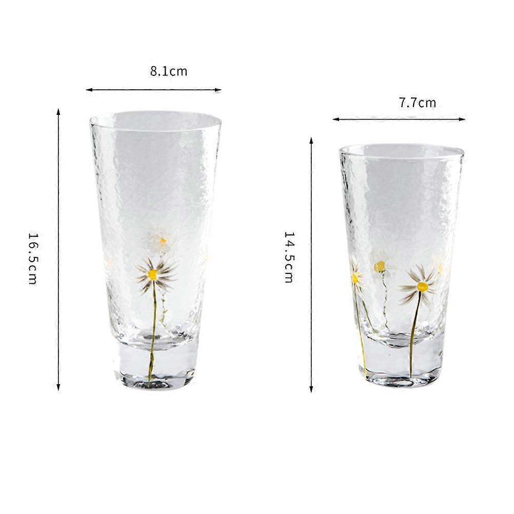 Hand Made Tea Cups 1 Set/6Pcs Transparent Hammer Texture Ideal For Parties And Banquets Heat-Resistant Design