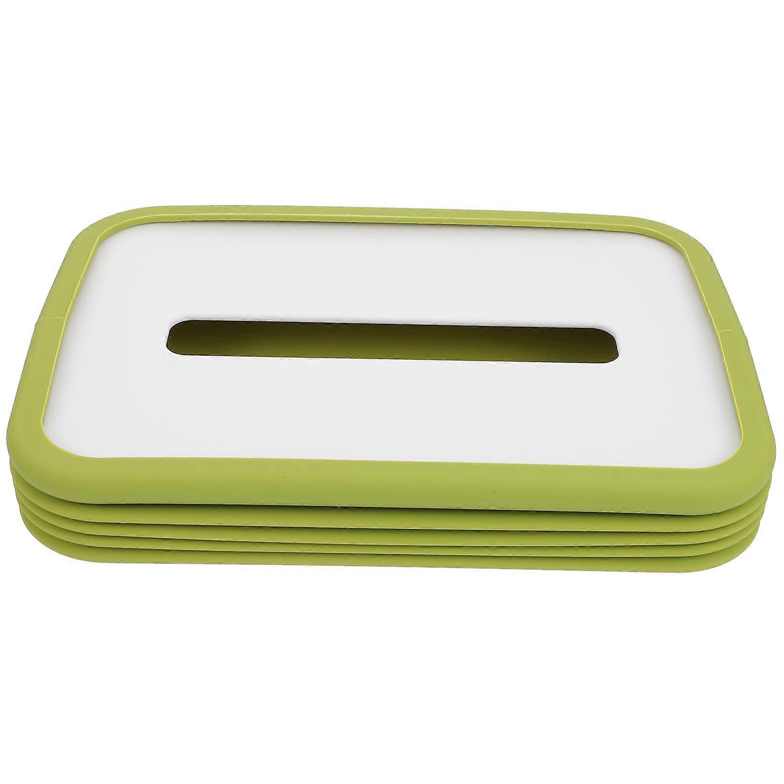 Tissue Holder Silicone Box with Retractable Function 3Pcs for Home Storage