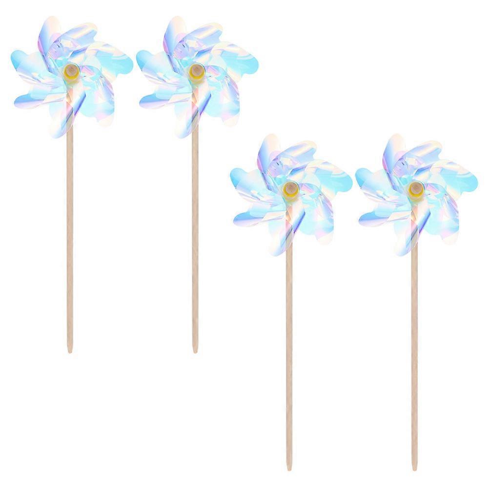 Decorative Reflective Wind Pinwheels for Yard 8Pcs