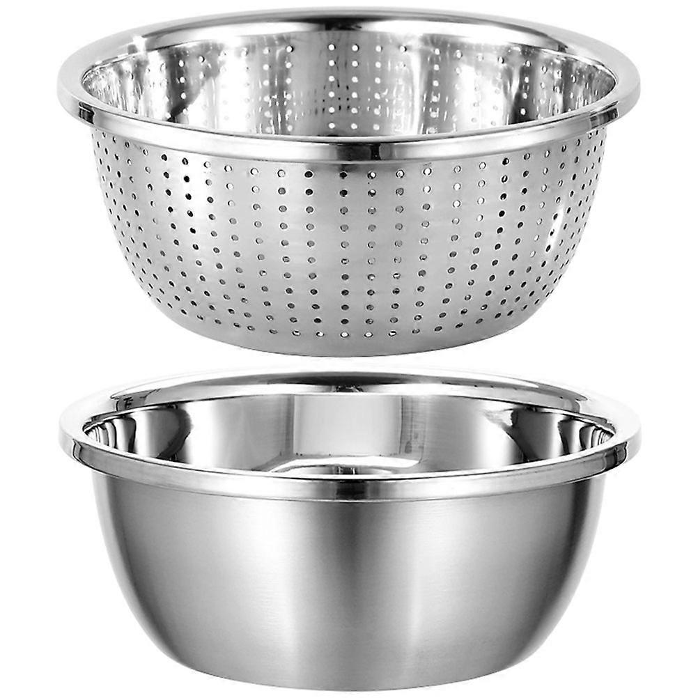 Household Vegetable Strainer Convenient Mixing Bowl Multi-Function 4Sets