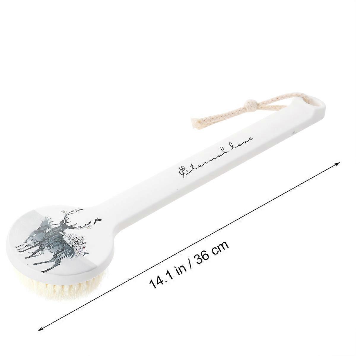Shower Scrubber for Bathing Use 2Pcs Printed Long Handle Body Exfoliating Brush