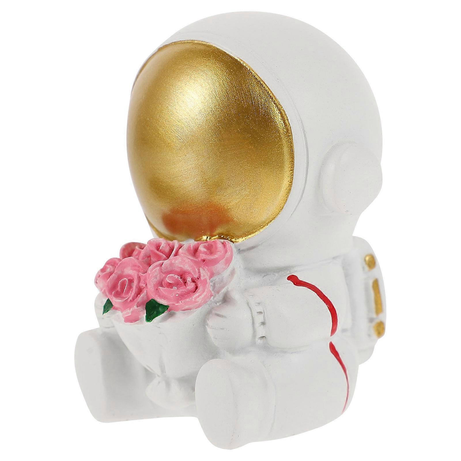 Creative Astronaut Decor Resin Craft Decoration for Home Desktop 2Pcs