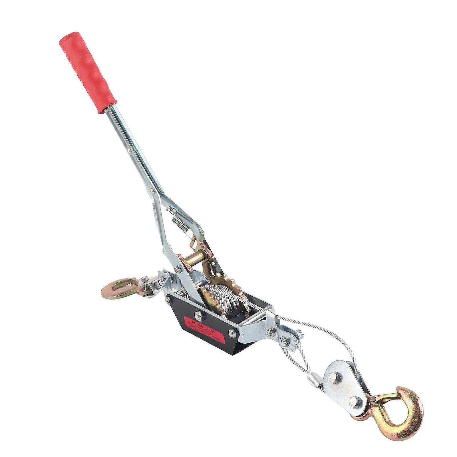 Wire Rope Hand Power Puller Tighten Tool Mini Tightener Double Hook Lifting Tool(2 Ton)