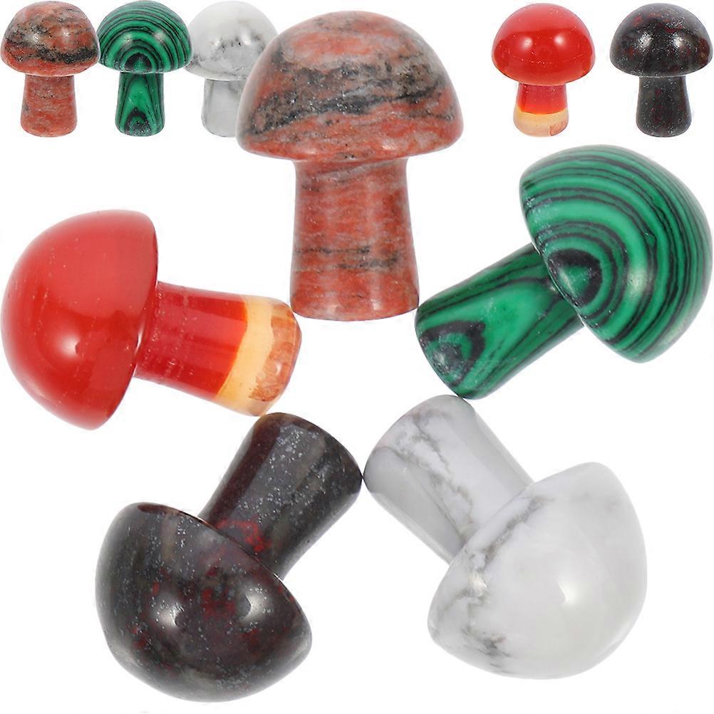 Crystal Stone Mushrooms Mini Mushroom Ornament for Decoration 10Pcs Pack