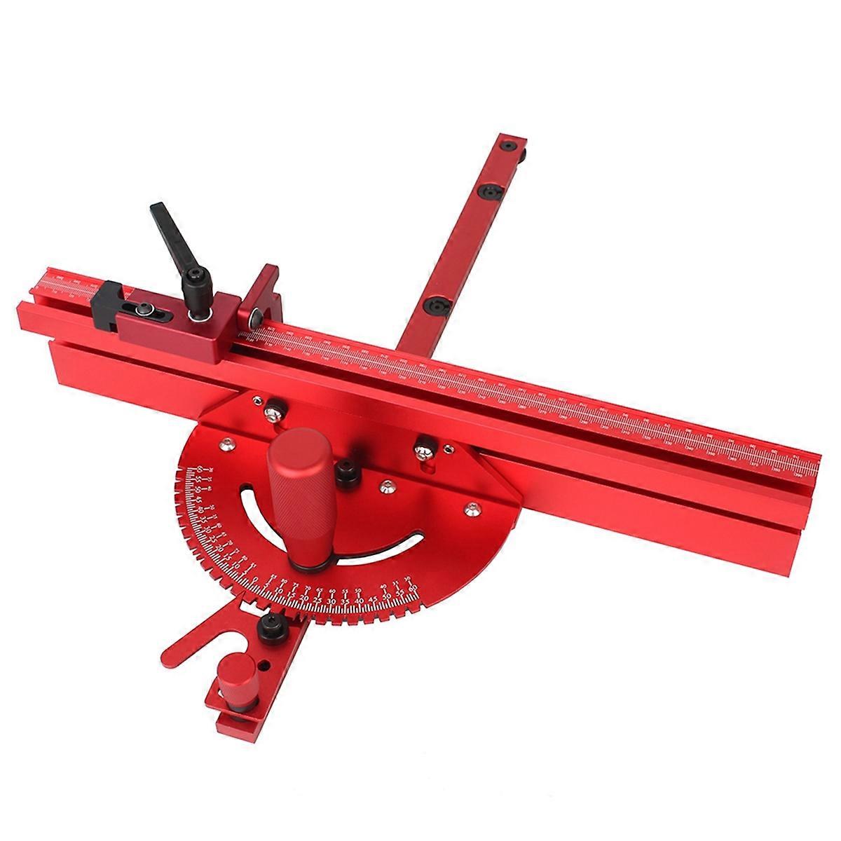 1 Set Miter Gauge and Fence with Track Stop Sawing Assembly Angle Ruler for Table Saw Router Woodwor