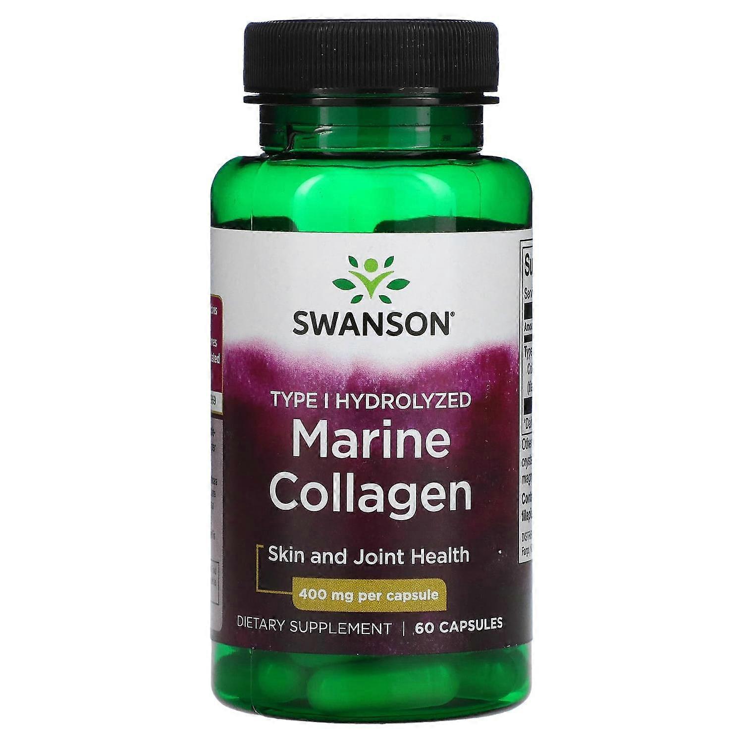 Swanson, Marine Collagen, 400 mg, 60 Capsules
