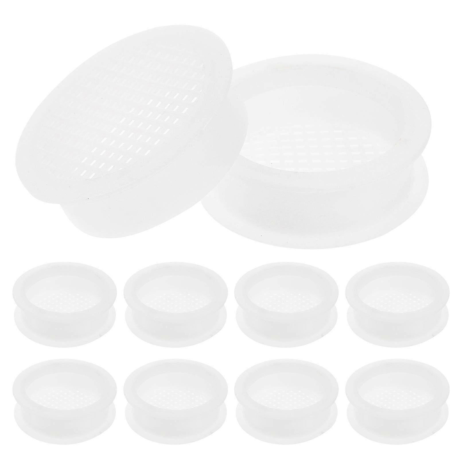 ABS Round Vent Hole for Cabinet Air Ventilation 20Pcs White Replacement