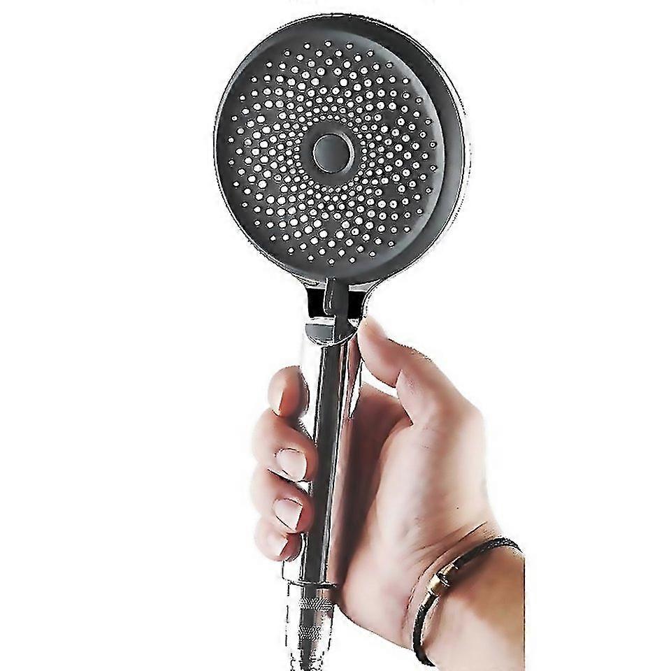 For Home Handheld Silicone Supercharged Shower Nozzle Style Silver Silver