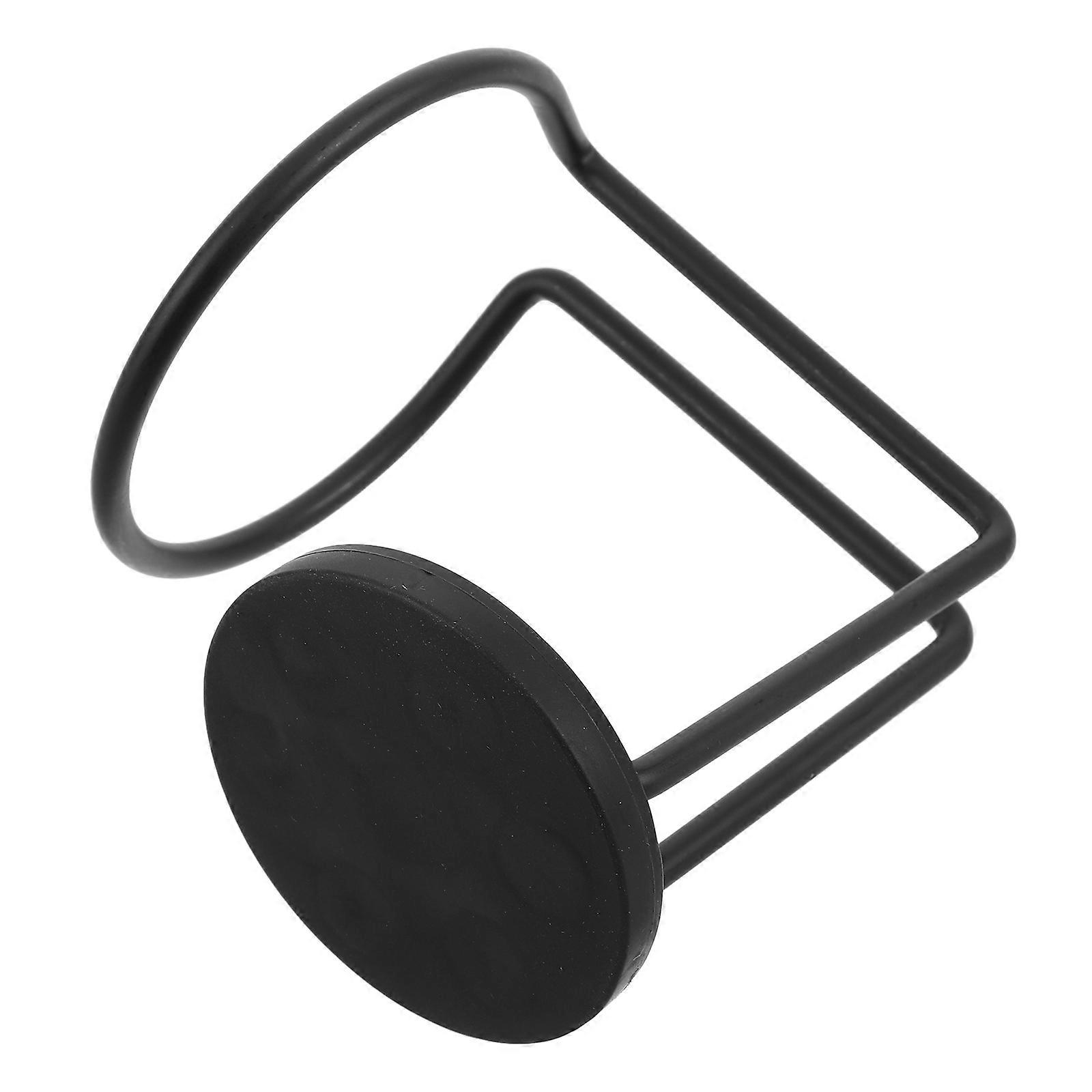 Magnetic Beverage Container Holder For Daily Commute Designed For Drivers Constructed With Heavy Duty Black Metal 1Pcs