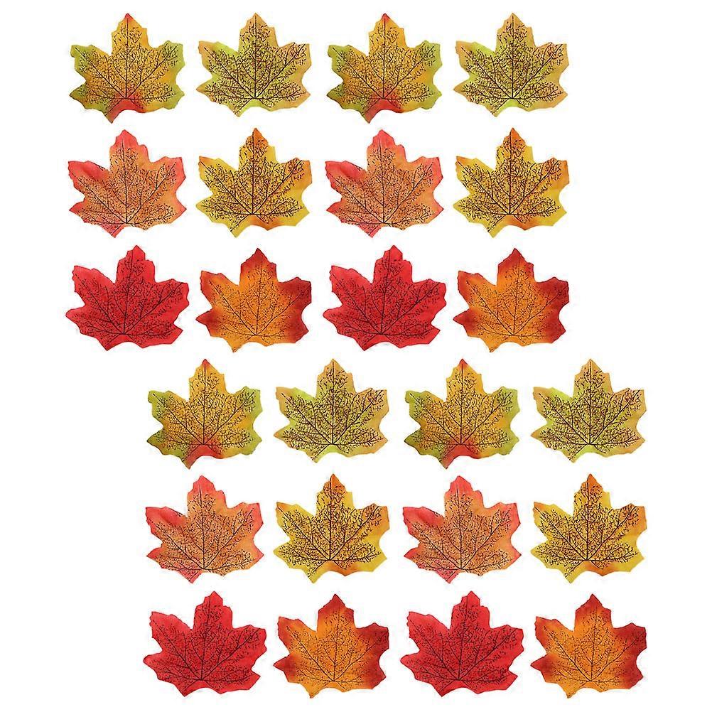 Fake Maple Leaf Maple Leaf Decoration for 4Pcs 1 Bag Autumn Decor