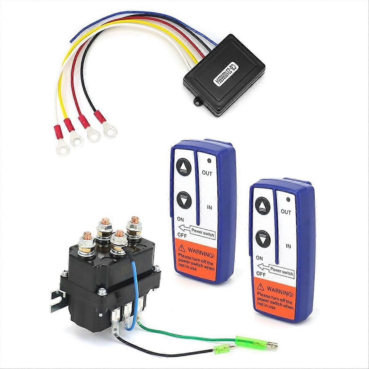 Wireless Remote Control Winch Kit - 12V,250A,Solenoid Relay Contactor