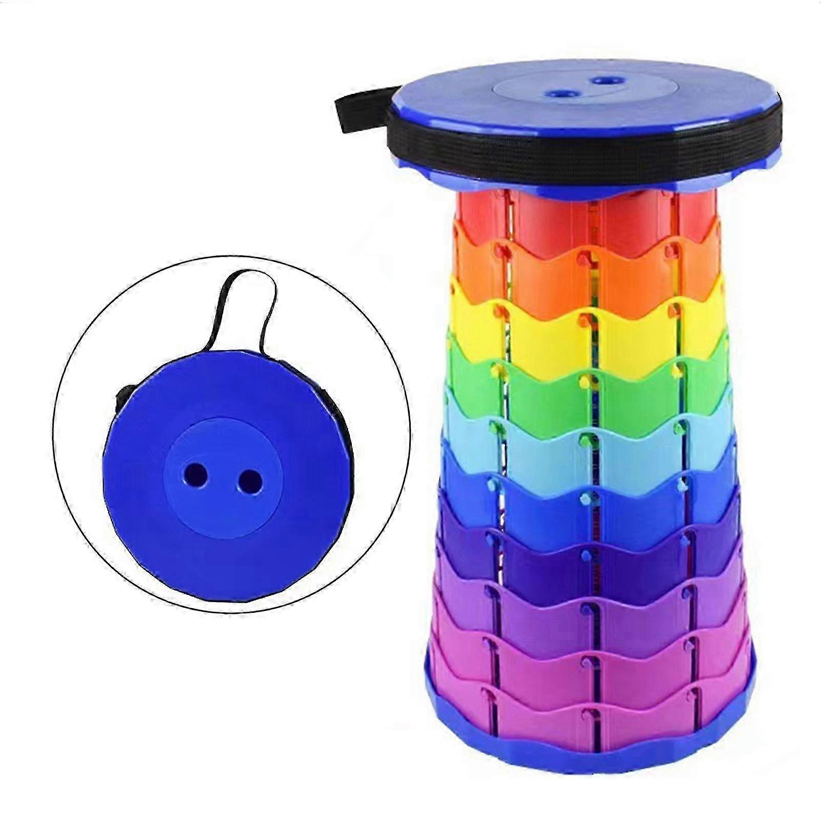 Plastic Retractable Folding Chair Multi-Purpose Adjustables Height Chair for Beach Travel miao7