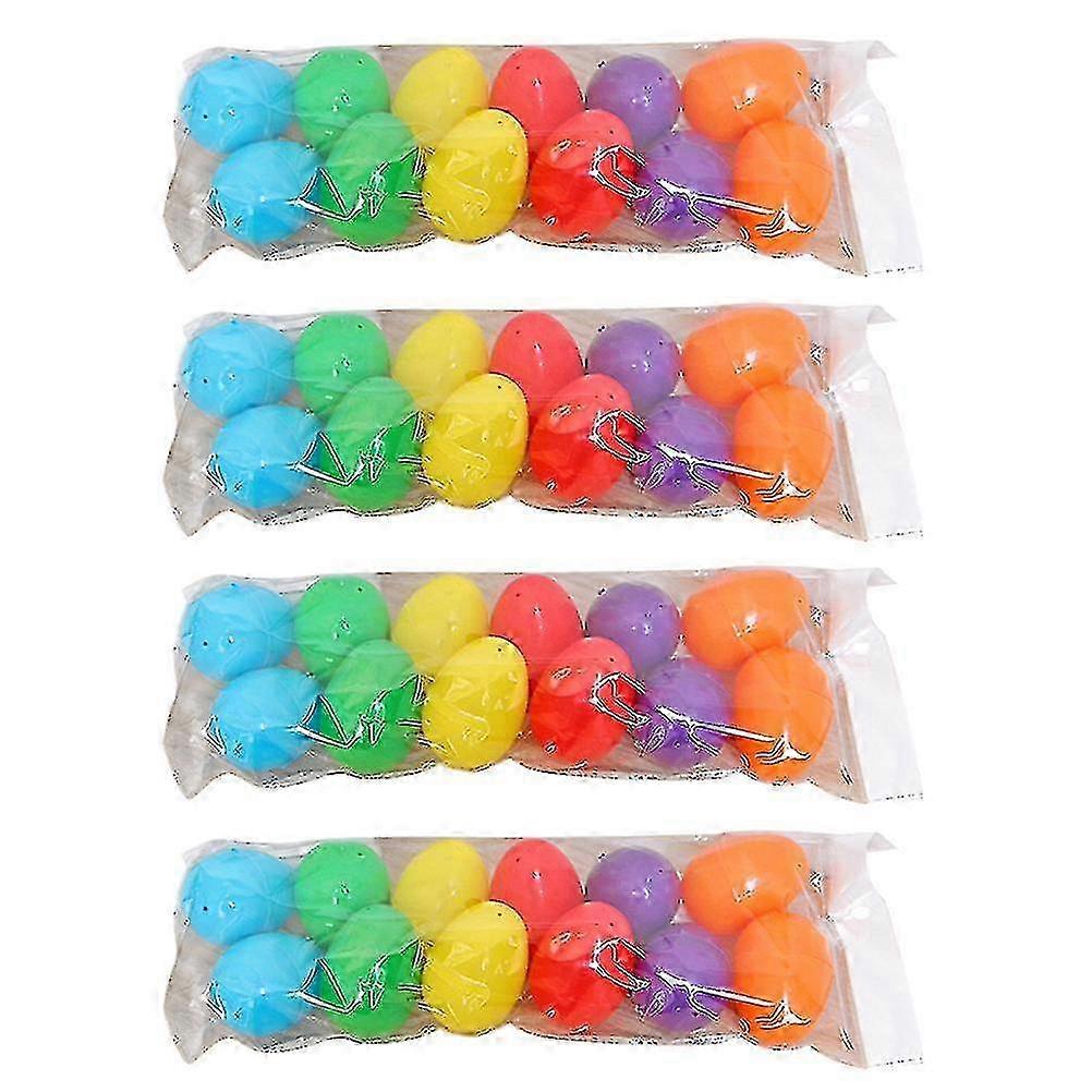48 Pcs Colorful Plastic Egg Shell Easter Decoration Festival Crafts Plastic Egg