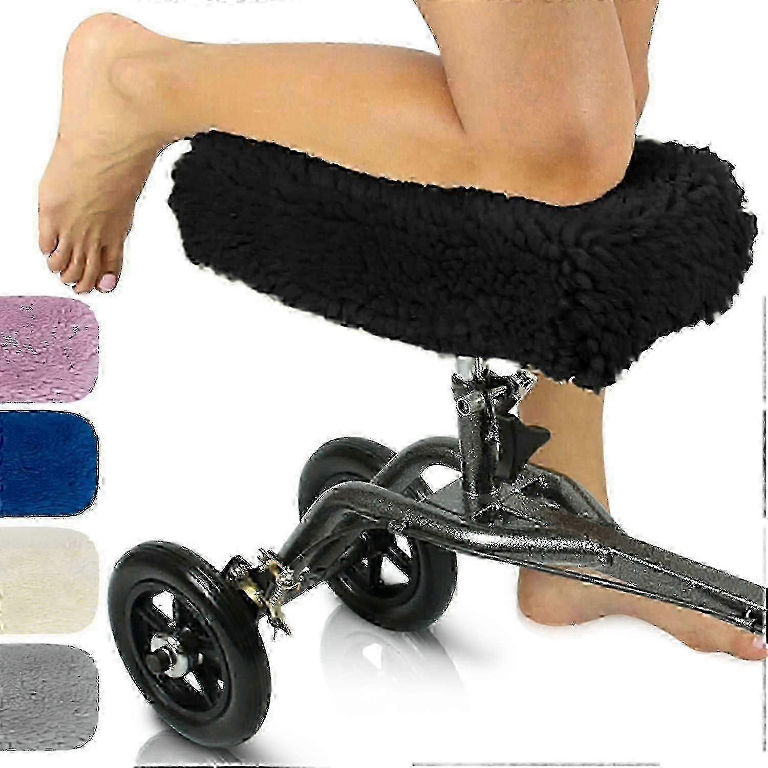 Mobility Knee Scooter Memory Foam Pad Cover with Plush Sheepskin Texture for Walker/Roller Accessories