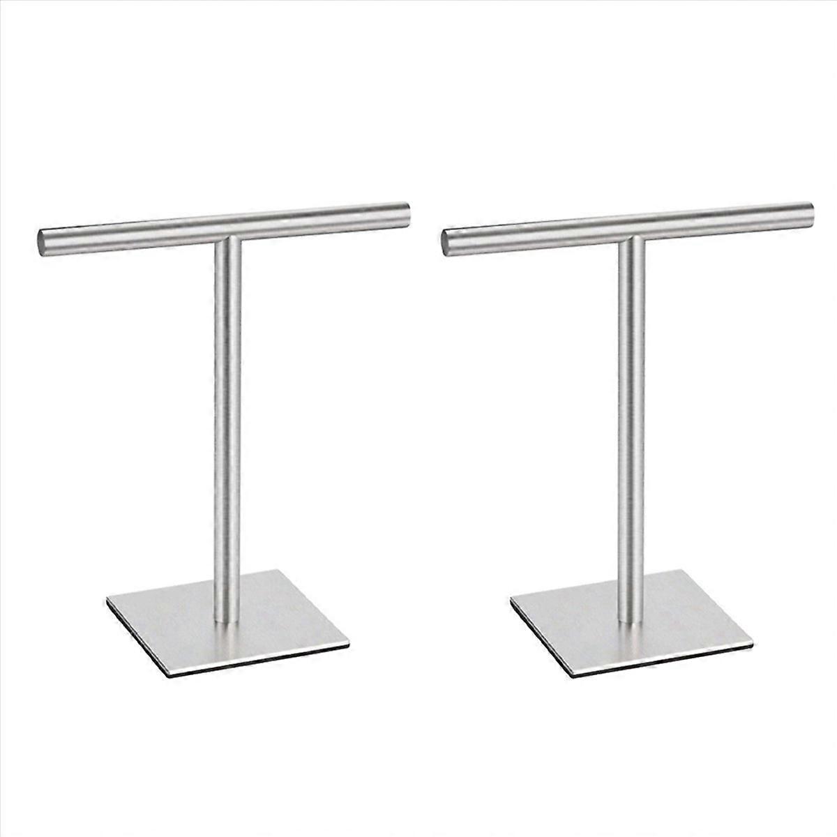 Hand Towel Holder Stand for Bathroom Vanity -Silver