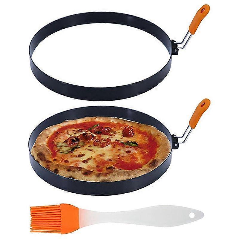 8 Inch Pancake Ring Omelet Ring with Handle Round Egg Rings Molds