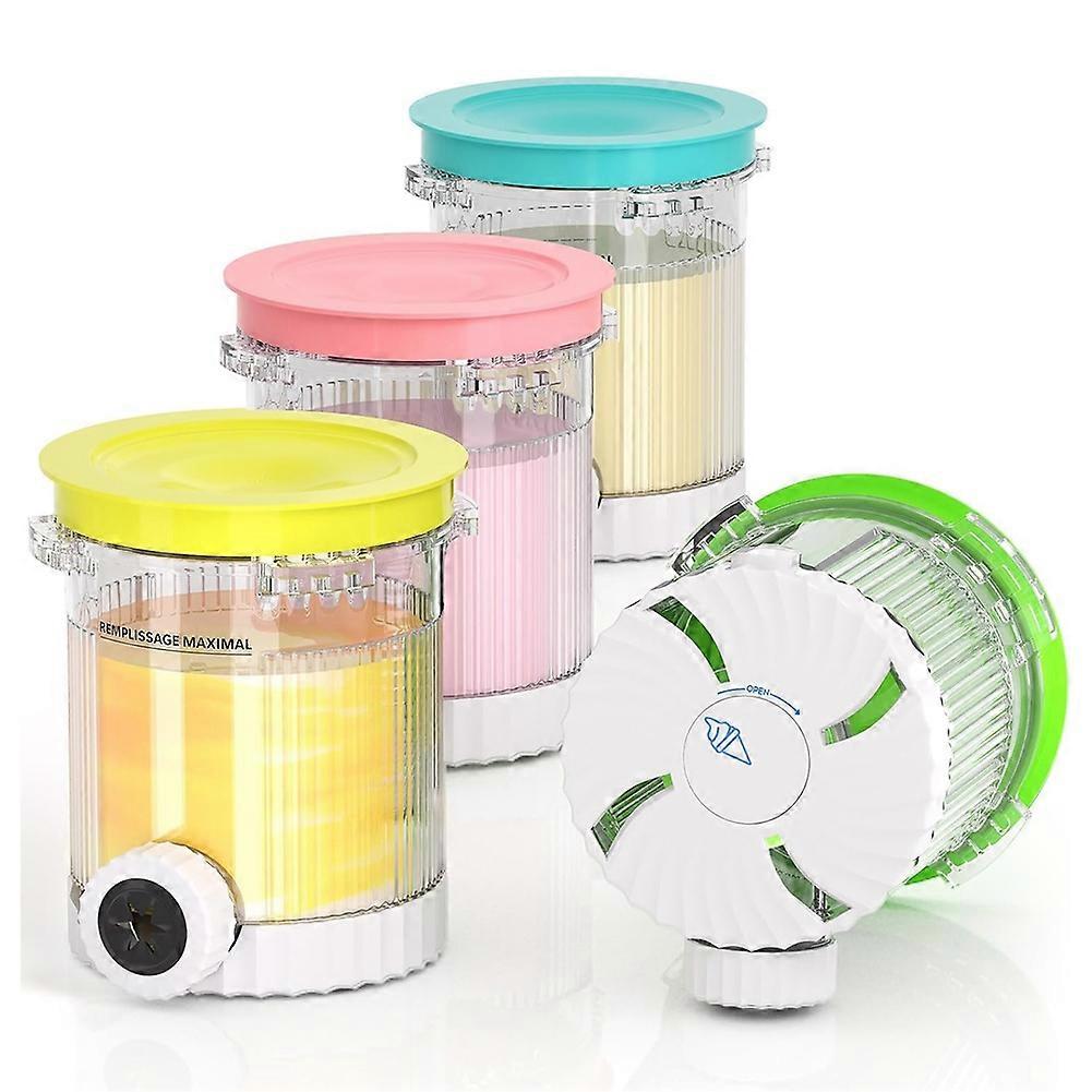 4 Pack for Ninja Creami Swirl Pints and Lids for Ninja NC700 Series, NC701, NC701C, Creami Container
