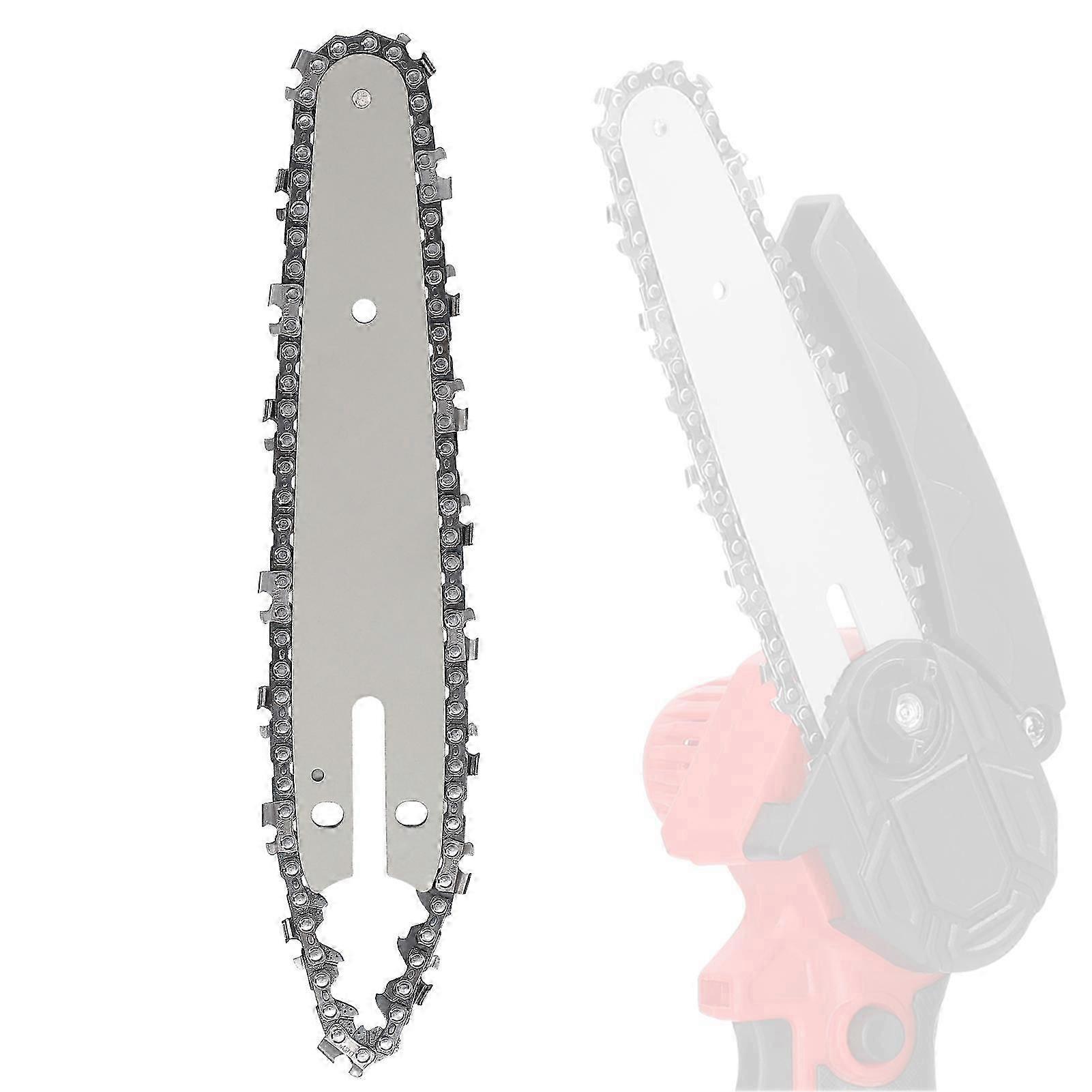 Lithium Chainsaw Chain and Guide Plate Set Electric Chain Saw Guide Bar Sawchain Kit Wood Cutting Replacement Accessory Power Tool