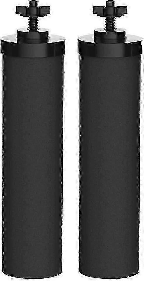 2 Pack Replacement Water Filters, 2.25" X 9.75" Activated Carbon Filter, Black Replacement Purification Elements