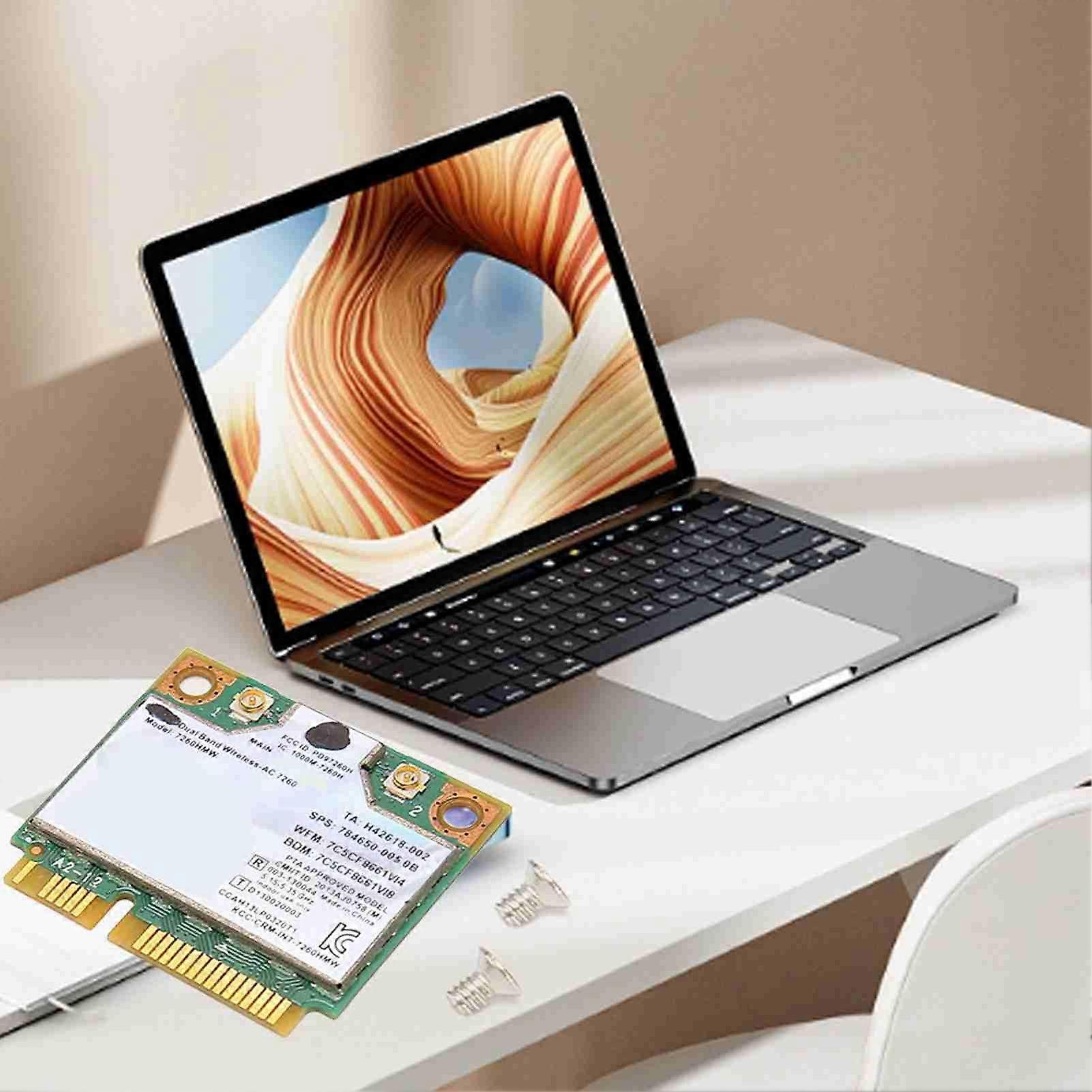 7260HMW Network Card 300Mbps 2.4GHz 867Mbps 5GHz BT4.0 Stable Safe Mini PCIE WiFi Card for Desktop AIO Motherboard 