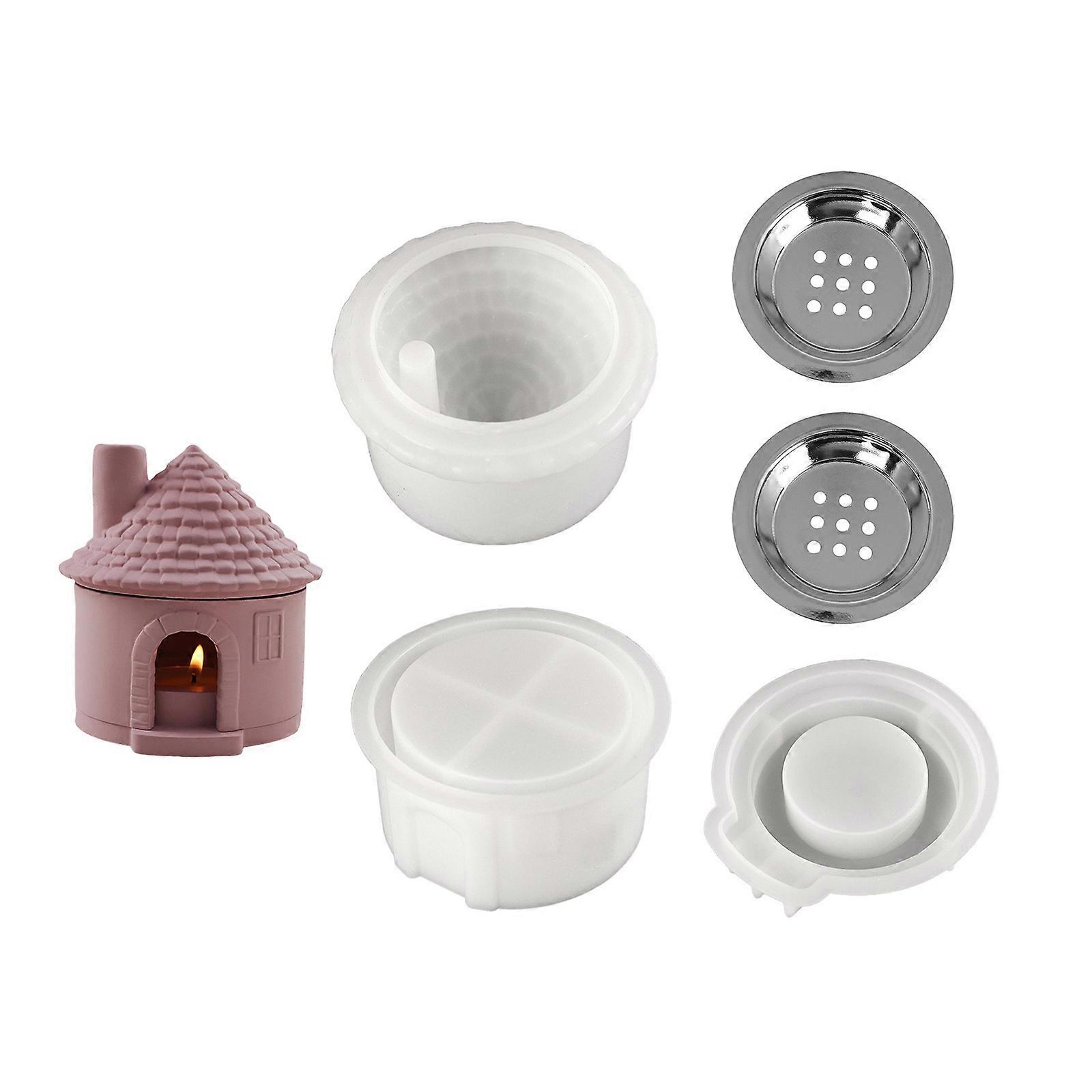 Silicone Candle Holder Mold For DIY Resin Craft And Handmade Decorations With Smooth Surfacing Multicolor