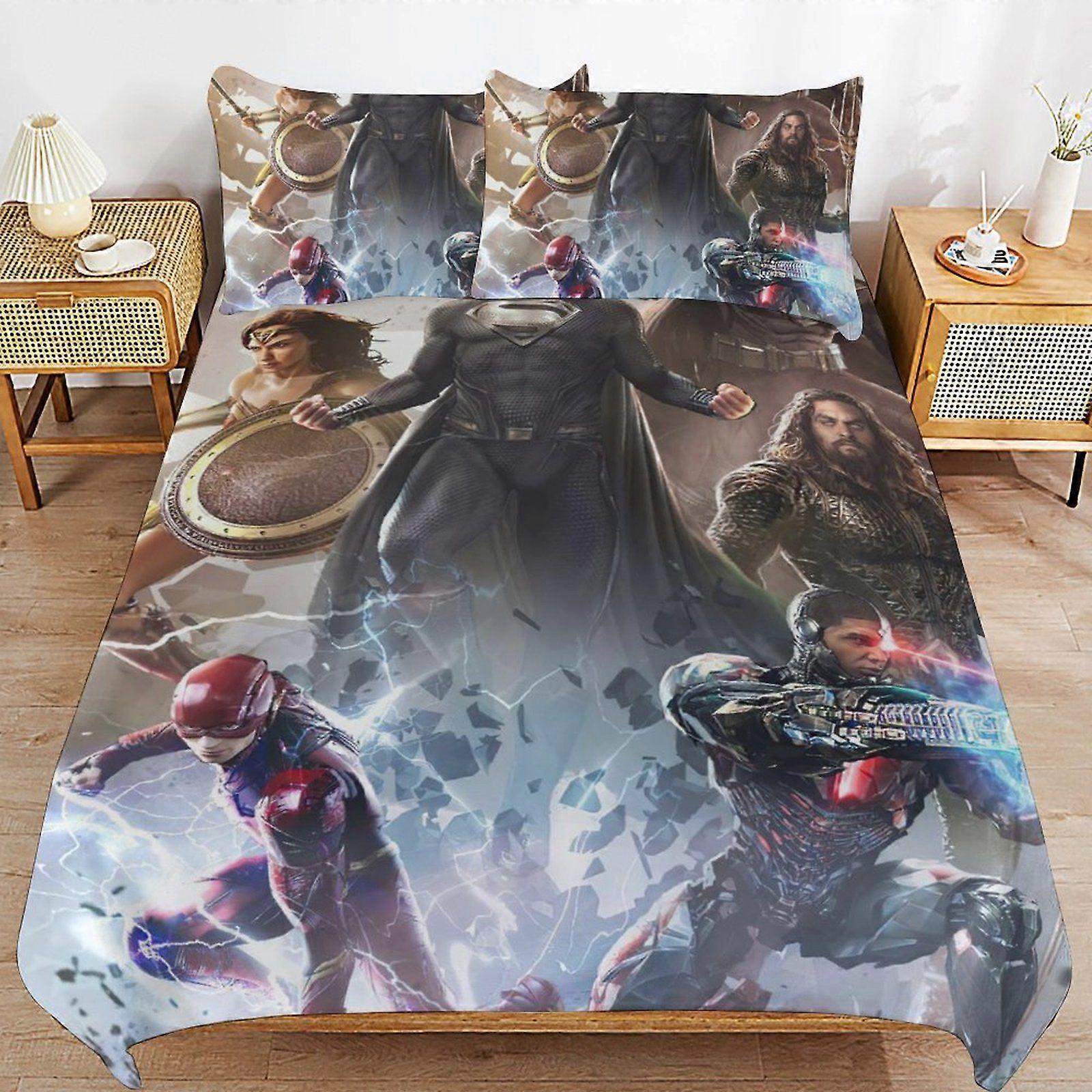 s317 Justice League Unlimited Long Term Use Quality Handling Minimal Style Smooth Fit Duvet Cover Sets Modern Touch v317