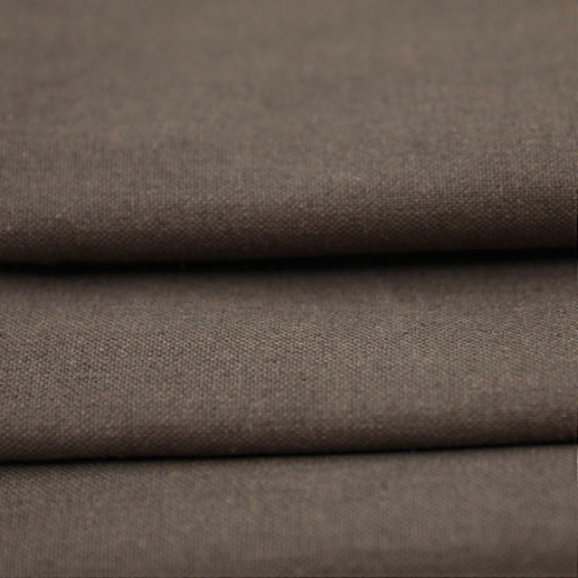 Solid Color Cotton Fabric Handmade Sewing Craft Patchwork Cotton Linen Gray