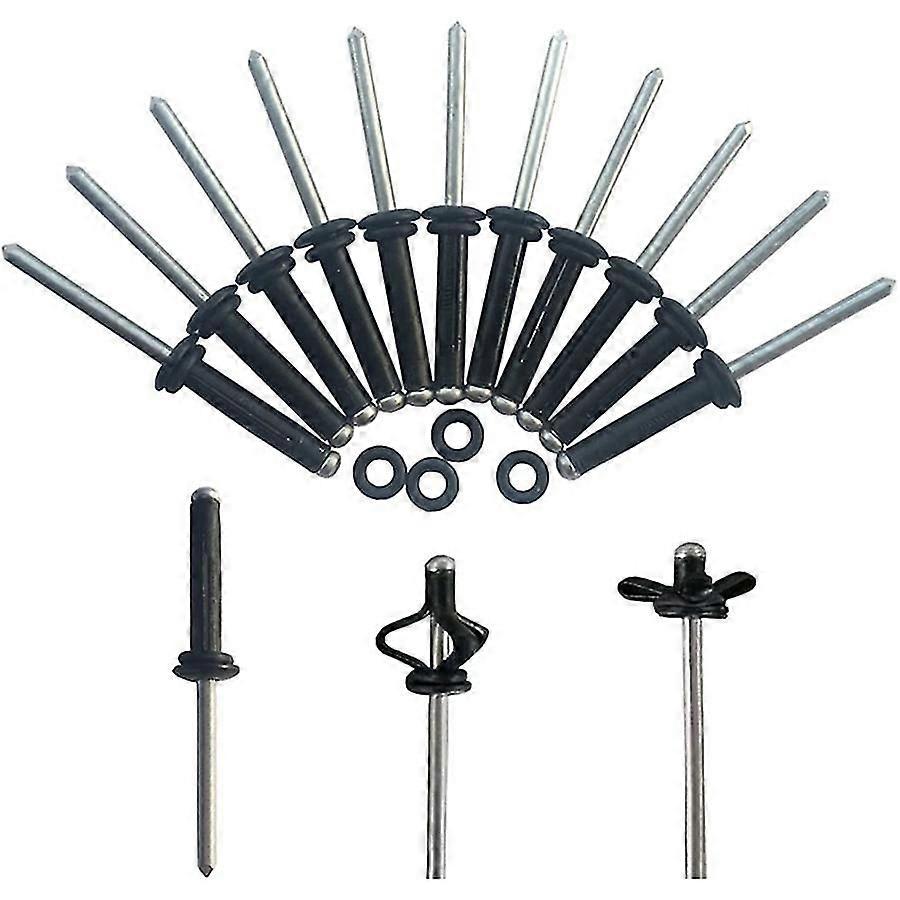 20 Pcs -grip Rivet With 20 O Rings Long Grip -fold Bulb For Deep Water Installing Kayak, Canoe And-haoyi
