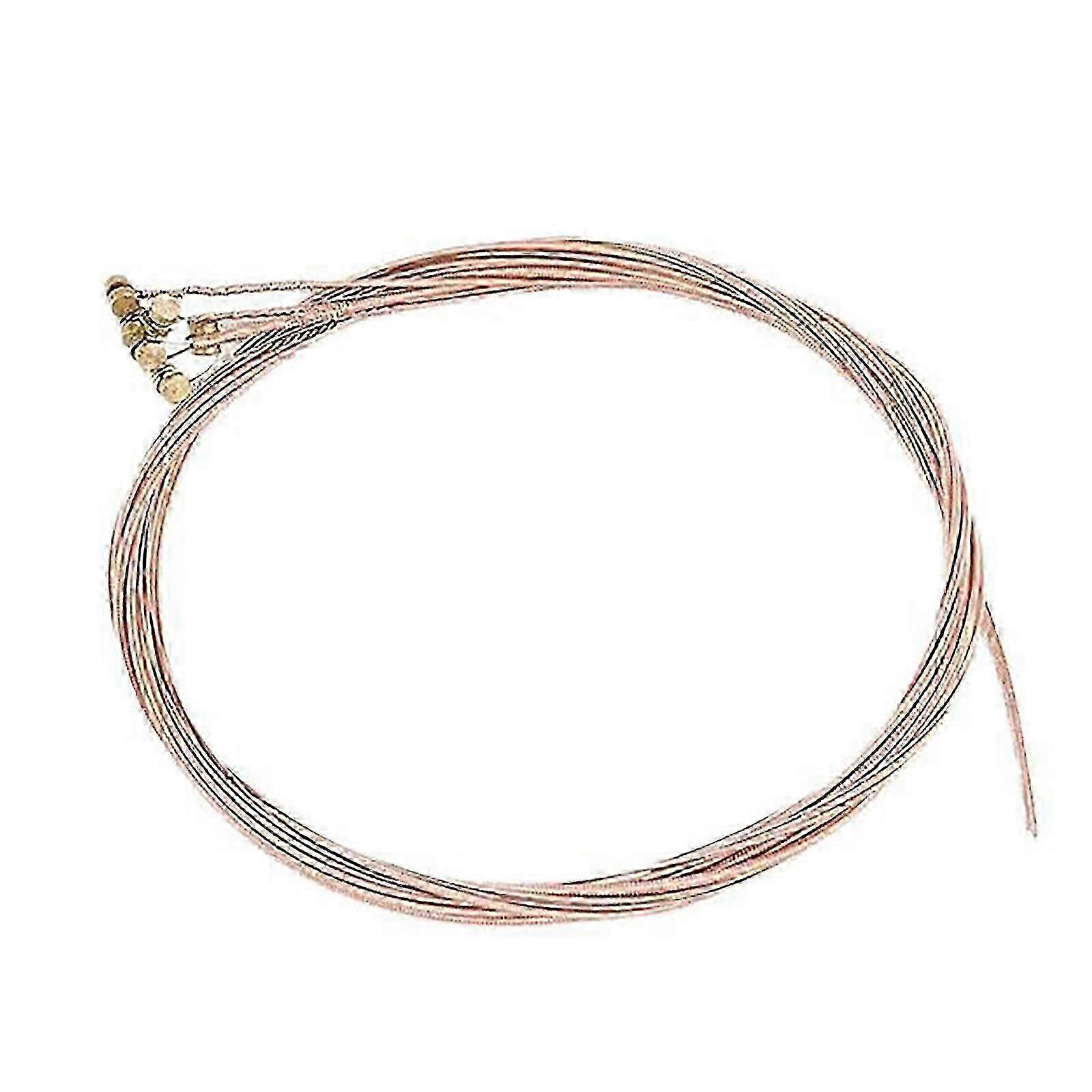 Pack of 6 Colorful Acoustic Guitar Strings Folk Guitar Strings Set For Enhances Playing Experience And Easy Replacement red copper string 25