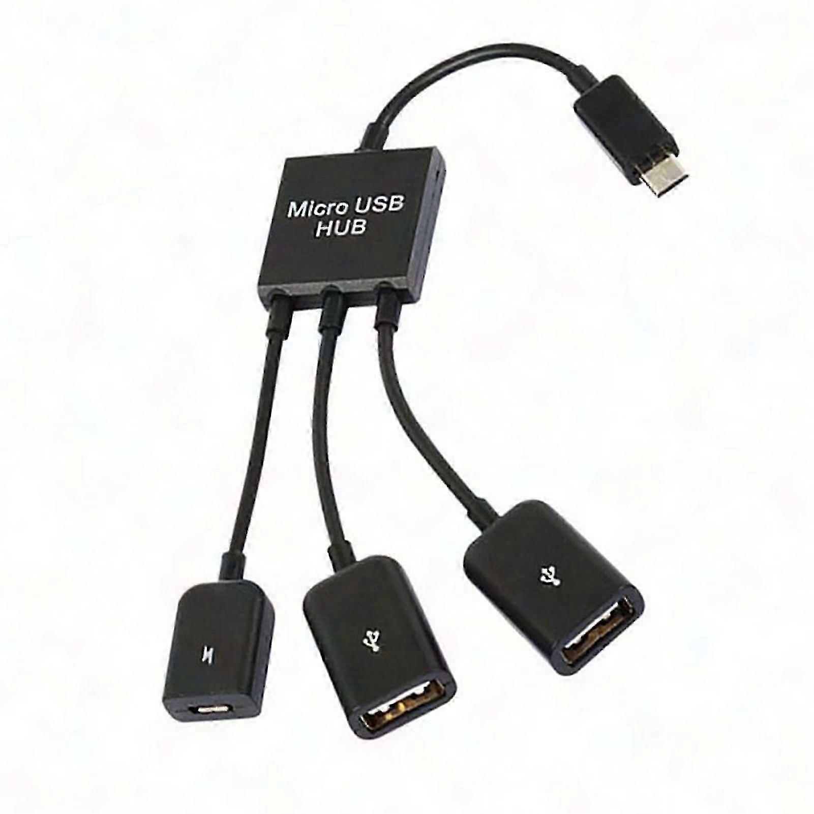 USB Hub Adapter for Efficient Data Transfer OTG Cable with ABS Connector for Office Usefor Android A SZRH