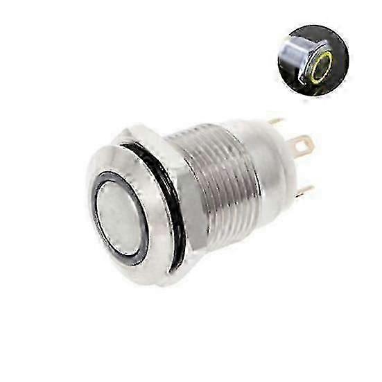 12mm LED Illuminated Metal Momentary Push Button Switch Boat Car 3A/220V DC 888