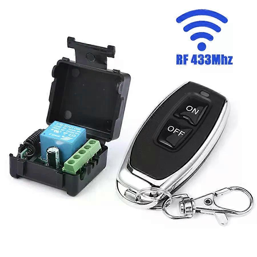 RF433Mhz Remote Control Wireless Switch DC 12V 10A Relay Receiver Transmitter for Gate Garage Door Lock DIY Module Smart Switch