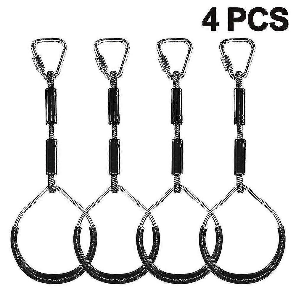 Swing Inele gimnastica, 4buc Joaca Seturi echipament de joaca, negru