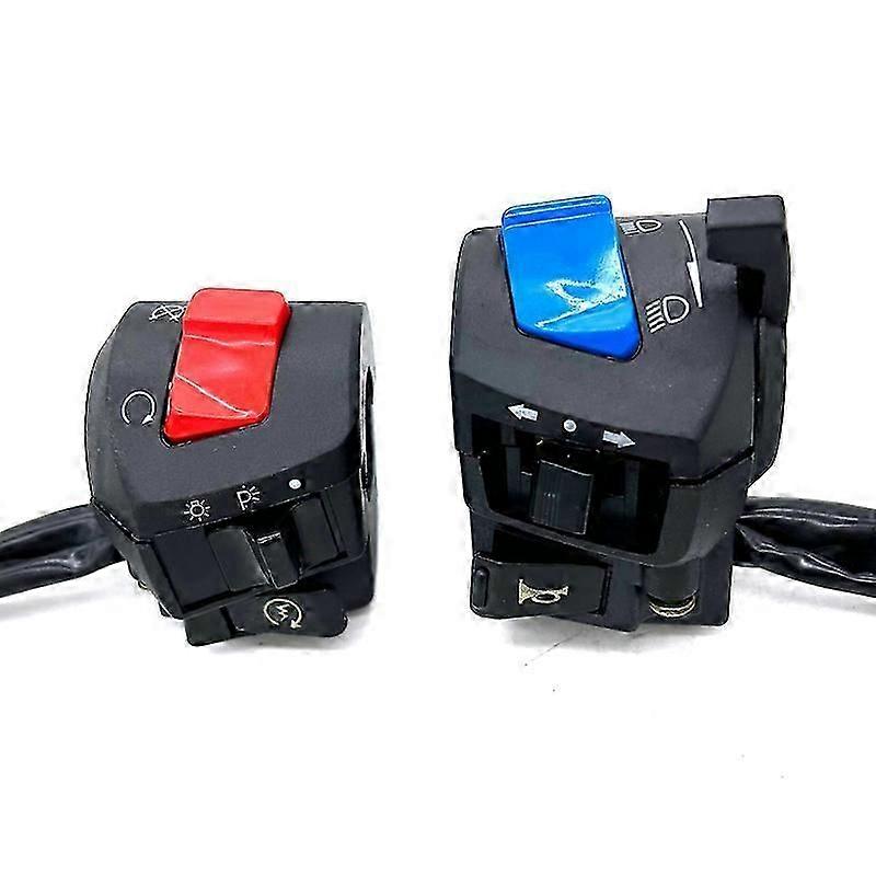 Universal Motorcycle Handle Bar Switches headlight Fog Light Horn Turn Signal Electric Start Handlebar Controller Button