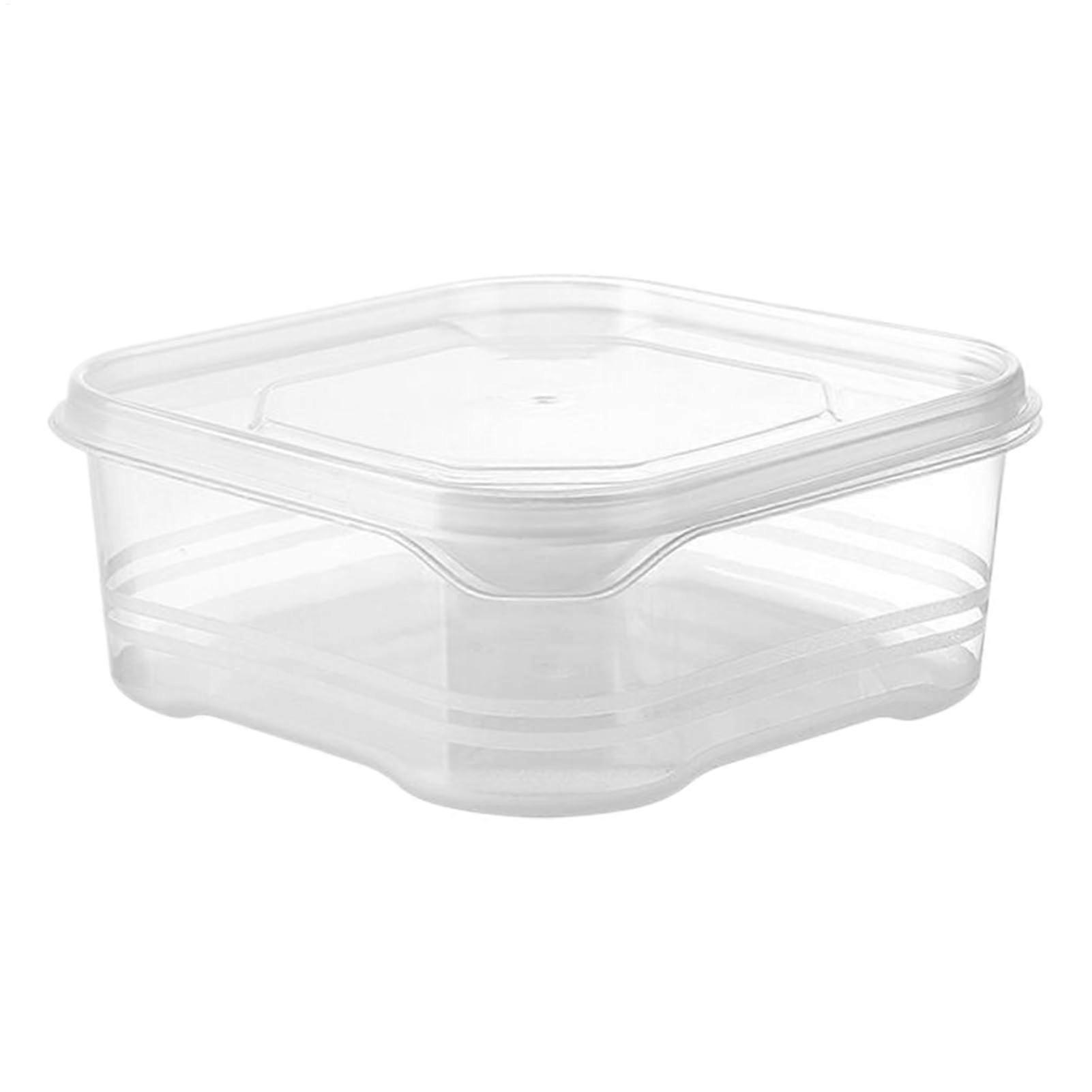 Vegetable Container for Refrigerator Clear Fridge Storage Box 650 Ml With Airtight Lids Kitchen Organizer